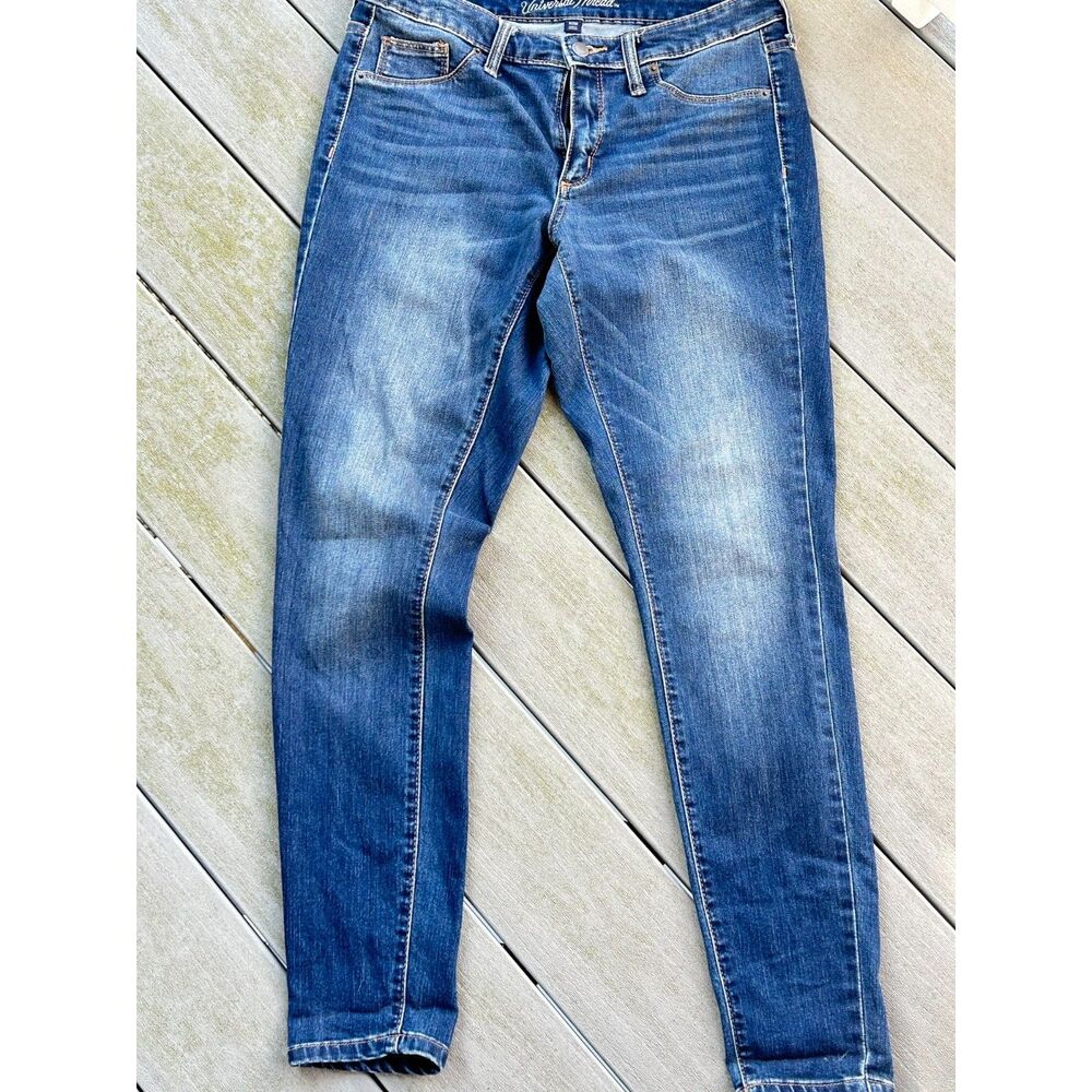 Womens Medium Wash Mid Rise Skinny Jeans